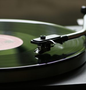 vinyl record playing